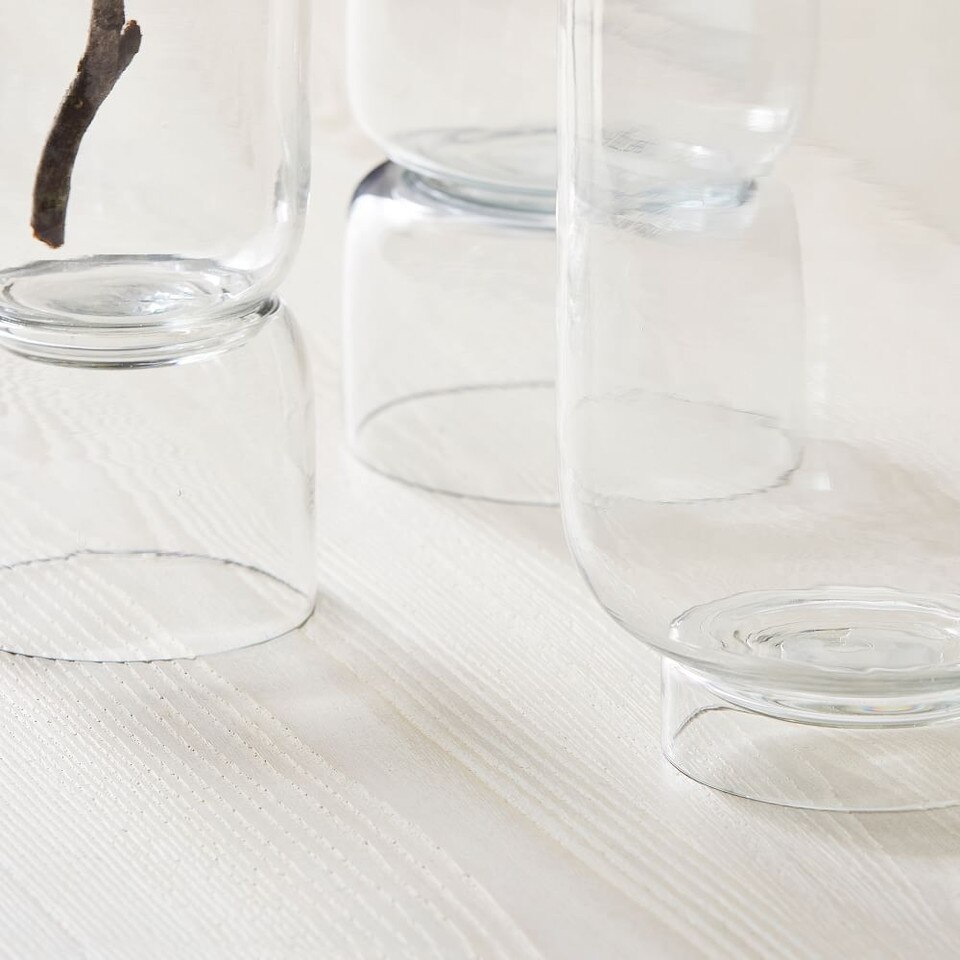 Foundations Clear Glass Vases West Elm UK